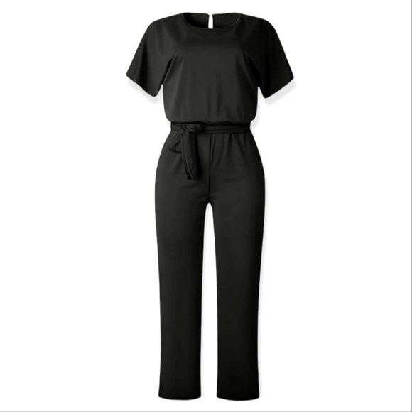 NWT ZZSRJ Fashion Summer Black Jumpsuit Women's Elegant Long Plus Size Black - Picture 6 of 6